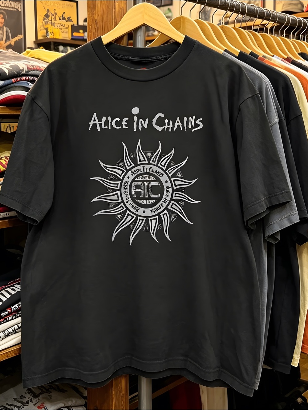 Alice In Chains Dirt Band Graphic Tee Men’s Black T-shirt